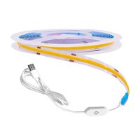 Tira de Luz LED COB de 5V Autoadhesiva con Interruptor e Interfaz USB, Luz Ambiental Suave para TV, Fondo de Pared, Paisajes, Ancho de PCB de 8mm