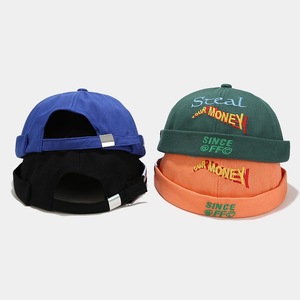 Usine BSCI Meidiney Casquette Courte en Coton de Qualité à Logo Personnalisé avec Bord Roulé, Bonnet <span class=keywords><strong>Docker</strong></span> de Marque Privée, Casquette de Marin sans Visière - Product Image 2