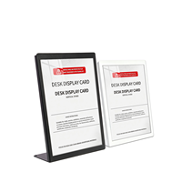 Support de menu en métal en forme de L pour hôtel, porte-cartes de table, pince porte-affiche transfrontalière