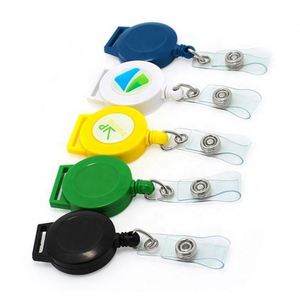 Retractable ID <b>Card</b> Badge <b>Holder</b> with Clip Round Office Name Reel for School & Medical Supplies - Product Image 4