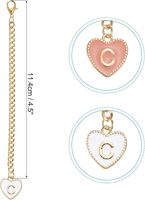 Accesorios de letras con forma de corazón para identificación, decoración para vasos Stanley, adornos, colgantes y llaveros