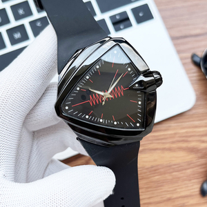 Montres pour hommes Ventura Triangle Luxe - Montre mécanique automatique pour hommes Cadran ECG Bracelet en silicone pour hommes - Product Image 1