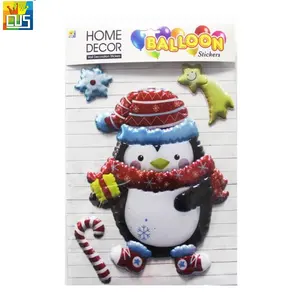 Animal Holographic Balloon 3D Pop-Up Tường Nghệ Thuật Kỳ Nghỉ Trang Trí Phim Hoạt Hình Trẻ Em Dán 3D Cho Phòng Ngủ Phòng Khách