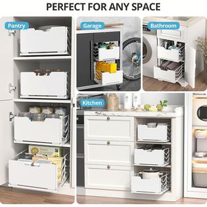 <b>Kitchen</b> Durabox Sliding Cabinet Wire Drawer <b>Basket</b> <b>Pull</b> <b>Out</b> Storage Under Sink Organizer Sliding Cupboard Drawers for Cabinets - Product Image 6
