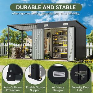 <span class=keywords><strong>Abri</strong></span> de jardin extérieur 6x4FT et gazebo à toit rigide combinés, <span class=keywords><strong>abri</strong></span> métallique 12x4FT avec pergola à toit incliné et <span class=keywords><strong>abri</strong></span> à outils de jardin à côtés ouverts pour patio - Product Image 4