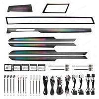 Kit d'éclairage ambiant dynamique style carbone/bois pour Volkswagen Passat B8 2015-2022, accessoires d'éclairage intérieur de voiture