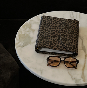 Biểu tượng tùy chỉnh A5 A6 A7 Kích thước Leopard PU bền da Loose-Leaf chất kết dính 30 mét Vòng Vàng 6 lỗ đóng cửa thư mục - Product Image 4