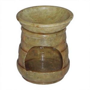 เตาอโรมาและเตาน้ำมันหอมระเหยหินสบู่อินเดียสวยงามสำหรับตกแต่งบ้าน - Product Image 1