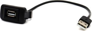 Puerto USB Cargador de coche Puerto de alimentación USB Adaptador de enchufe Panel Cable de extensión de montaje empotrado para Toyota <span class=keywords><strong>VIGO</strong></span> Macho a hembra - Product Image 4
