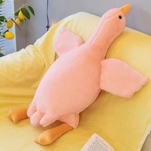 Peluche d'oie blanche de grande taille, effet teint, jaune, blanc, bleu, rose, jouet en peluche, <span class=keywords><strong>animal</strong></span> volant, coussin décoratif - Product Image 3