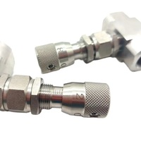 GOGO Micro vanne à pointeau de régulation 1/8 1/4 3/8 1/2 vanne à pointeau à filetage femelle en acier inoxydable 304 vanne d'échantillonnage de débit de régulation de gaz
