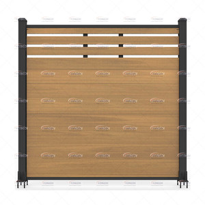 Mẫu miễn phí Tấm hàng rào WPC chống cháy, chịu được thời tiết, hàng rào bảo vệ riêng tư ngoài trời, tấm tường vườn tự lắp đặt - Product Image 4