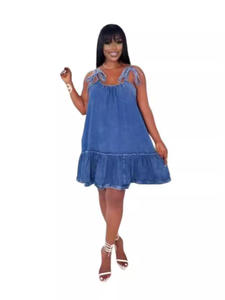 Abito Casual in <span class=keywords><strong>Jeans</strong></span> Africano 2025, Gonna Corta in Denim da <span class=keywords><strong>Donna</strong></span>, Vestiti in <span class=keywords><strong>Jeans</strong></span> Slim per Donne - Product Image 4