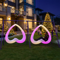 Décoration de jardin lumineuse à LED, multicolore, télécommandée, IP54, à intensité variable, avec batterie au lithium, pour Noël et Thanksgiving
