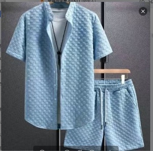 Chemises à manches courtes pour hommes avec shorts Ensembles de deux pièces pour hommes Tenues décontractées pour hommes 2 pièces - Product Image 6