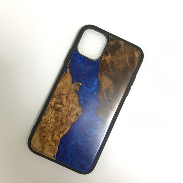 Factory Nature Epoxy Resin Wood Phone Case for iPhone 16 Pro Max Stylish Natural Wooden Mobile Phone Case