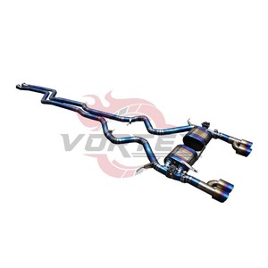 Échappement arrière Vortex Full Titanium Valvetronic pour BMW E90 E92 335i N54 N55 3.0T, silencieux de course, kit bleu brûlé à découpe en forme de pie - Product Image 5
