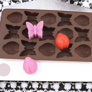 Butterfly Ladybird Insect Shape Silicone Mold 12 Holes Easy Demoulding Cake <b>Tools</b> Bpa Free - Product Image 2