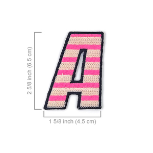 Lettre brodée en 3D a Patch tissu toile à coudre pour manteaux et chapeaux de mode - Product Image 1