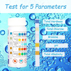 Hot Tub and Pool <strong>Test</strong> <strong>Strips</strong> 6 in 1 <strong>Quick</strong> &amp; Accurate Hot Tub, Spa, Pool <strong>Test</strong> <strong>Strips</strong> - 100 Water <strong>Test</strong> <strong>Strips</strong> - Product Image 3