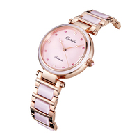 Montre pour femme Caluola de luxe ODM/OEM, mouvement mécanique automatique, cadran en cristal saphir, fermoir papillon, 33 mm, haute qualité