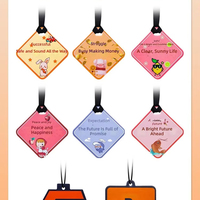 Désodorisant de voiture suspendu en papier imprimé sur mesure, carte parfumée longue durée motif anime et dessin animé, parfum de voiture pour rétroviseur