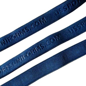Fornito dal Produttore: Nastro Elastico Intrecciato Qianjing WP14 1cm Colore Blu Navy, Logo Personalizzato con Lettere in Rilievo per Uso in Abbigliamento - Product Image 1