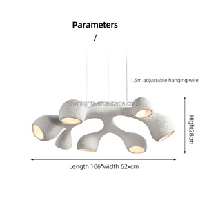 Lampes suspendues pour salle à manger, design nordique minimaliste, en polystyrène haute densité, 7 lumières, <span class=keywords><strong>pied</strong></span> épais - Product Image 3