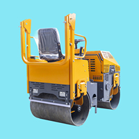 Compacteur de sol à main à rouleau de route à double tambour de 800kg