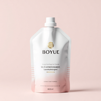 Sachet souple en plastique à bec verseur pour la vente en gros, emballage réutilisable pour savon liquide, détergent, lessive, shampoing