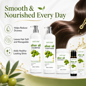 Ensemble de soins capillaires à l'huile d'<span class=keywords><strong>olive</strong></span> naturelle pour cheveux afro-texturés, shampooing hydratant en profondeur, après-shampoing, huile essentielle, soin nourrissant en profondeur, brillance - Product Image 2