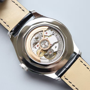 Reloj de Diamantes Unisex de Edición Limitada Personalizado, Esfera Plateada Blanca, Calendario Completo, Fase Lunar, Mecánico Automático, Zafiro, Nuevo 2026 - Product Image 4