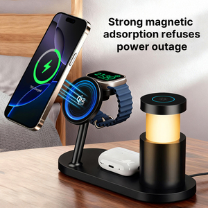 Cargador Inalámbrico 4 en 1, Estación de <span class=keywords><strong>Carga</strong></span> Rápida para Apple Watch, iPhone 17/16/15/14/13/12, <span class=keywords><strong>Airpods</strong></span> <span class=keywords><strong>con</strong></span> Luz Nocturna - Product Image 3