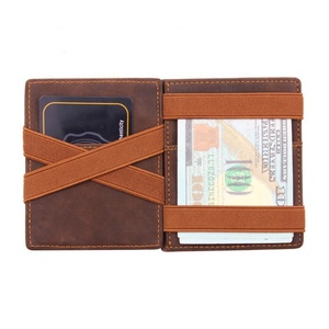 Cartera Mágica Delgada y Minimalista Boshiho, Estuche para Tarjetas de Cuero Genuino, Cartera Mágica Delgada de Cuero para Hombre y Mujer - Product Image 1