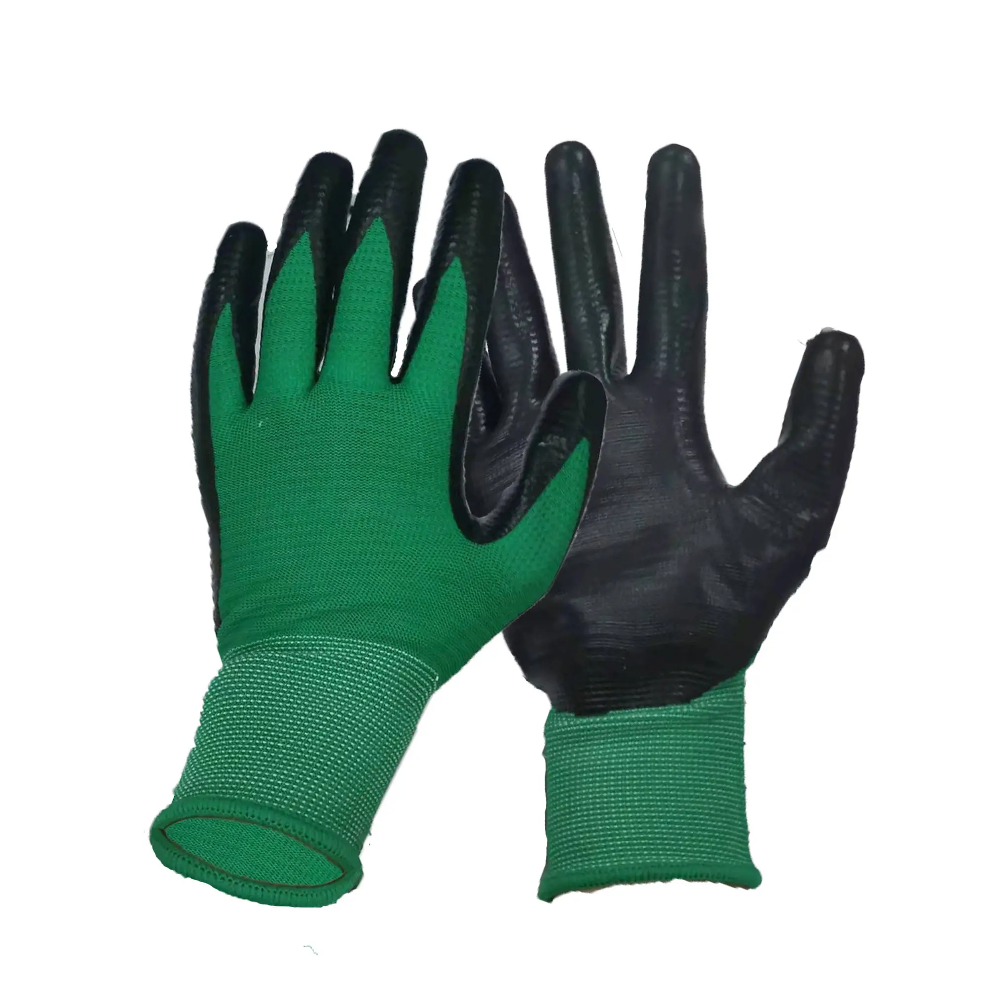 Nitril Gecoat 13 Gauge Polyester Stof U3 Gebreide Antislip Veiligheid Werkhandschoenen Voor Industrie Of Tuin