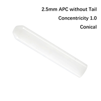 Ferrule en céramique pour fibre optique APC de 2,5 mm avec/sans queue, concentricité conique 1/0,5 pour connecteur de câble à fibre SC/FC/ST FTTH