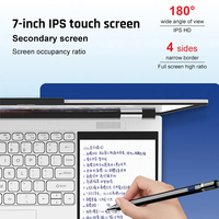 Ordinateur portable professionnel à double écran tactile de 15.6 pouces Intel N100 Windows 11 32GB RAM + 2TB SSD IPS Panel Metal Student Notebook PC