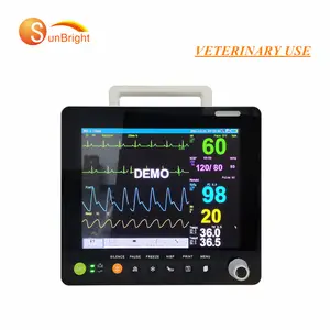 Best price animals heart rate 12.1 inch multi-parameter first aid veterinary vital sign monitor machine