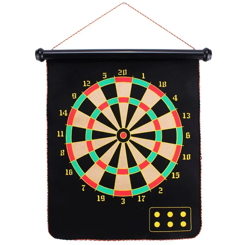 ราคาถูกProfessional 15 17นิ้วDartboardแม่เหล็ก6 PCS Darts Double SideสองเกมDart Boardเด็กSisal Tablero de Dardos