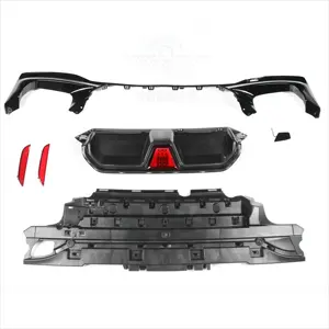 SOOQOO Carbon CS Type With Brake Light Rear Diffuser For BMW 5 Series High Quality Rear Bumper Body Parts For BMW G30 Body Kit