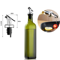 Huile d'olive de cuisine sauce soja domestique vinaigre bouteille en verre épaissi de grande capacité avec bec verseur pour condiment sauce soja
