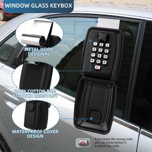 Boîte de rangement extérieure étanche <span class=keywords><strong>pour</strong></span> clés de <span class=keywords><strong>voiture</strong></span>, véhicule de location, clés de fenêtre, avec serrure <span class=keywords><strong>à</strong></span> combinaison sécurisée - Product Image 5