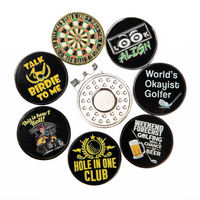 Marqueur de golf personnalisé en gros avec clip pour chapeau, cadeau pour les amateurs de golf, marqueurs de club de golf multicolores