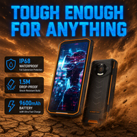 Smartphone robuste 5G 6,8 pouces Android 13 IP68 étanche Octa Core 6 Go de RAM 128 Go NFC Double SIM GPS 66W pour utilisation en extérieur