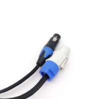 Câble d'alimentation combiné Powercon et câble de signal DMX XLR à 3 broches pour la connexion du signal d'alimentation lumineuse