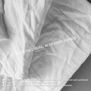 Trapos Blancos Sin Pelusa para Pintores, 10 kg, Paños de Limpieza Blancos 100% Algodón para Limpieza Industrial - Product Image 4