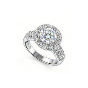 <b>Custom</b> Silver/10K/14K/18K Solid Gold One Karat VVS-VS Quality Round Lab Grown Brilliant Cut Diamond engagement <b>Ring</b> - Product Image 6