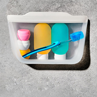2025 nouveaux sacs réutilisables en silicone de qualité alimentaire 100%, ensemble de démarrage de 4 pièces, pochettes alimentaires en silicone nouveau modèle