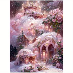 ชุดคิตภาพวาดติดเพชรสังเคราะห์5D ภาพปราสาทสวยศิลปะติด<span class=keywords><strong>เพชร</strong></span>แบบกำหนดเองพร้อมกรอบผ้าใบ - Product Image 1