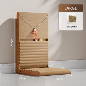 Toptan kedi tırmalama panosu dikey kedi oyuncak tırnak taşlama oluklu karton çevre malzeme L şekilli kedi Scratcher - Product Image 5